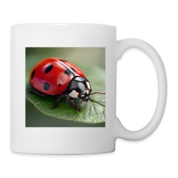 Lucky Charm Ladybug Macro Nature Design - Mug - white - Right