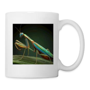 Iridescent Mantis in Macro Style - Mug - white - Right