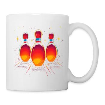 Bowling Vaporwave - Mug blanc - blanc - Droite