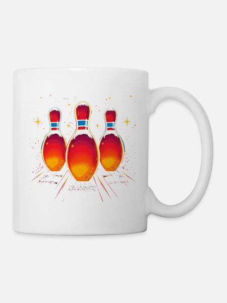 Bowling Vaporwave - Tasse - Weiß