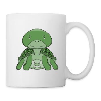 Cute Green Turtle Adorable Kawaii Sea Animal - Mug - white - Right