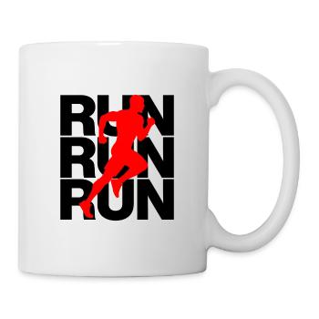 JOGGING MAN, PUISSANCE DE COURSE ! PASSION POUR LA COURSE, LA COURSE - Mug blanc - blanc - Droite