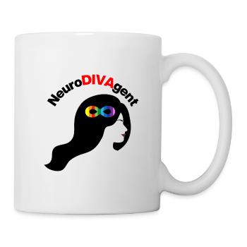 NeuroDivaGent as a superpower, neurodivergent - Mug - white - Right