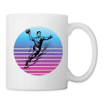 Motif handball pour vrais amoureux pour hommes - Mug blanc - blanc - Droite