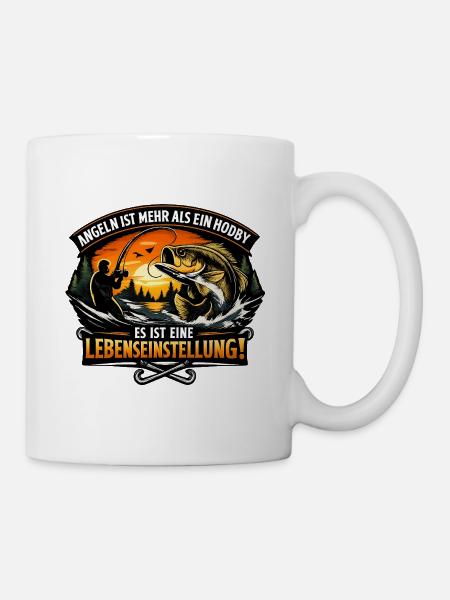 Angeln - Tasse - Weiß