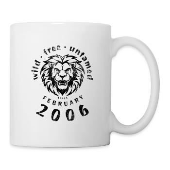 20. Geburtstag Sauvage, libre et indompté depuis 02/2006 - Mug blanc - blanc - Droite