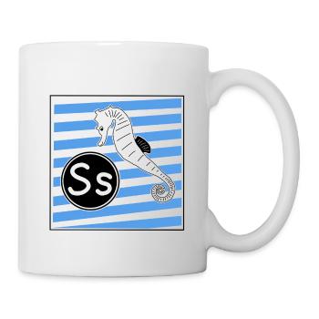 S pour hippocampe - Mug blanc - blanc - Droite