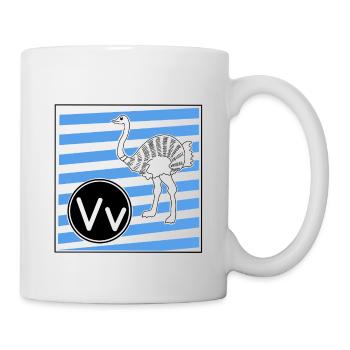 V pour Bouquet d’oiseaux - Mug blanc - blanc - Droite