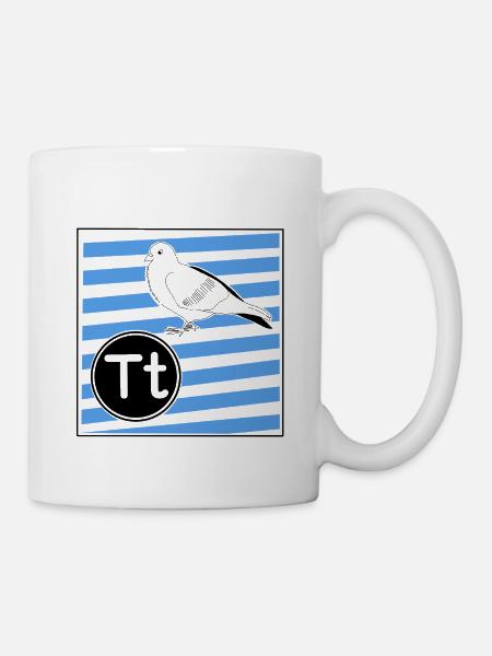 T pour Colombe - Mug blanc - blanc