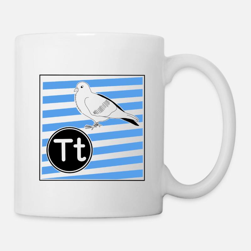 T pour Colombe - Mug blanc - blanc