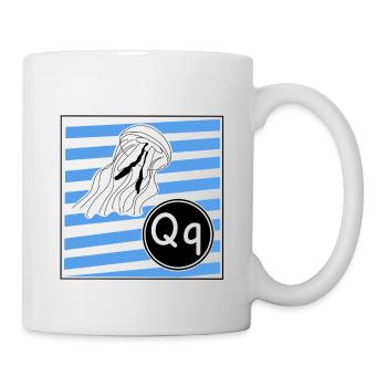 Q wie Qualle - Tasse - Weiß - Rechts