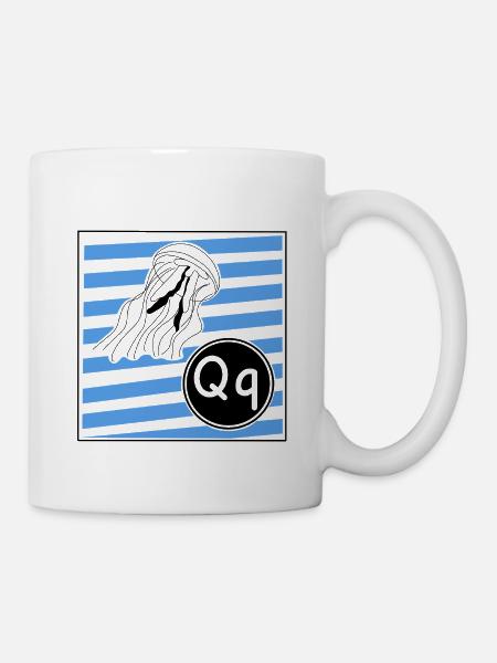 Q wie Qualle - Tasse - Weiß
