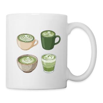 Matcha Love – Sweet Matcha Latte Illustration - Mug - white - Right