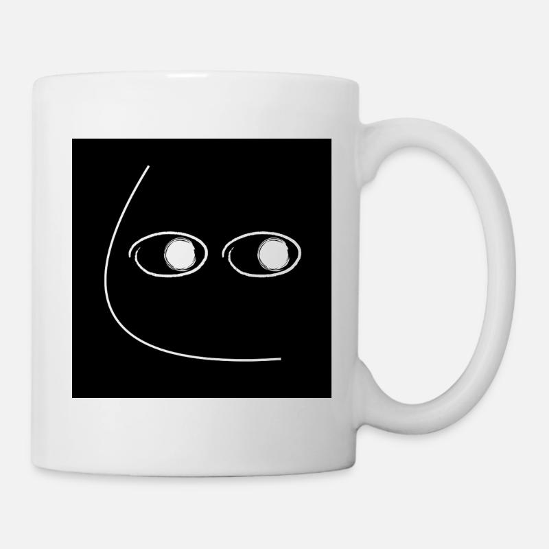 Side Eye_Blk/Wht - Mug blanc - blanc
