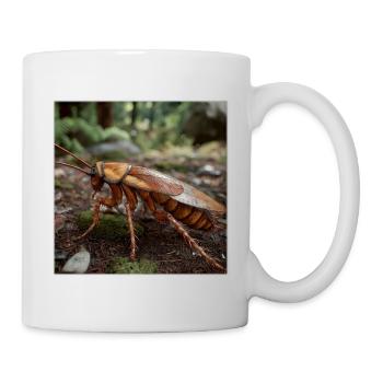 Realistic Cockroach – Macro Insect Design - Mug - white - Right
