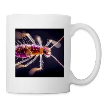 Neon Insect Macro – Abstract Micro World Design - Mug - white - Right