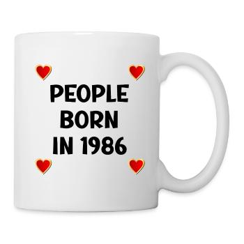 Geboren 1986 – Love Heart - Tasse - Weiß - Rechts