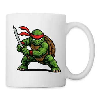 Ninja Warrior Turtle with Katana Sword - Mug - white - Right