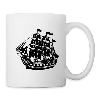 Navire pirate - Mug blanc - blanc - Droite