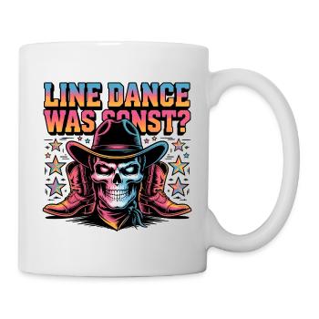 Cowboy en Ligne de Crâne - Mug blanc - blanc - Droite