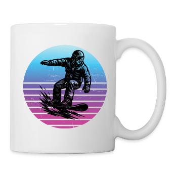 Short and clear snowboard - Mug - white - Right