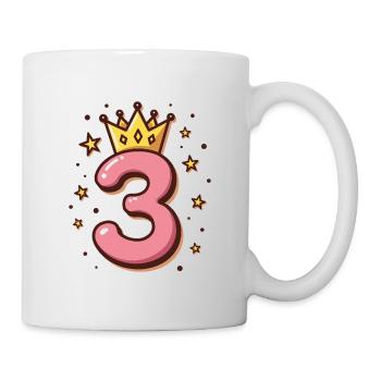 3rd Birthday Little Princess with Crown - Mug - white - Right