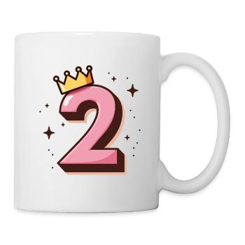 2. Geburtstag Kleine Prinzessin Krone - Tasse - Weiß - Rechts