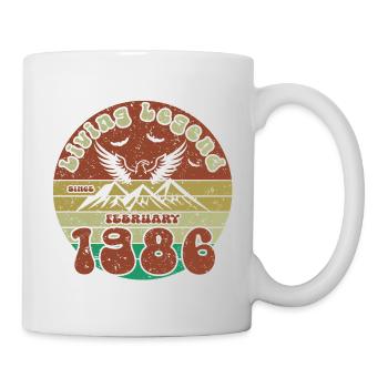 40e anniversaire : Légende vivante depuis le VIN 02/1986 - Mug blanc - blanc - Droite