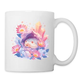 Sleeping hedgehog in the crystal garden - Mug - white - Right