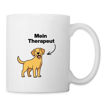 MON THÉRAPEUTE : CHIEN ! NEZ POILU, AMOUREUX DES CHIENS, PATTE - Mug blanc - blanc - Droite