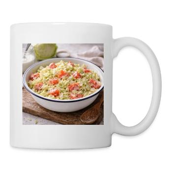Salade crémeuse de chou et tomate - Mug blanc - blanc - Droite
