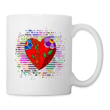 Herz - Tasse - Weiß - Rechts