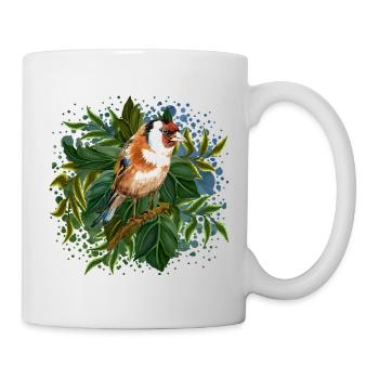 Bunter Vogel - Tasse - Weiß - Rechts