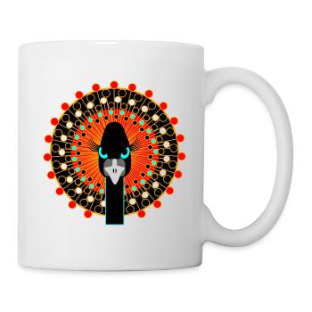 Vogel mit Haltung - Tasse - Weiß - Rechts