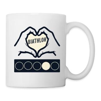 Biathlon-Winter – Liebesherz - Tasse - Weiß - Rechts