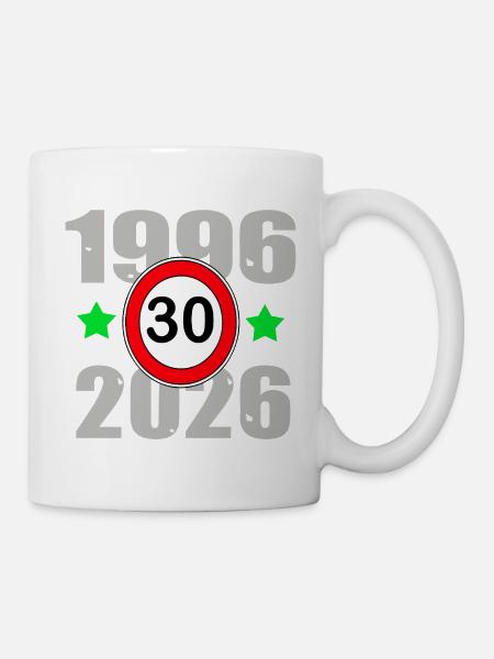 Anniversaire 30, 30 ans 1996 à 2026 - Mug blanc - blanc