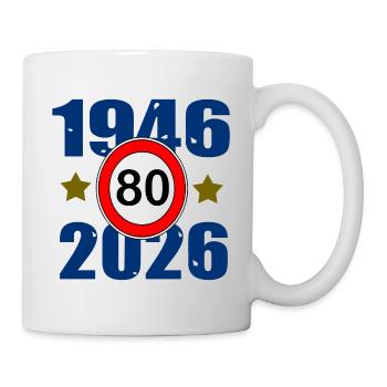 80Jahre Jubiläum 1946–2026 - Tasse - Weiß - Rechts