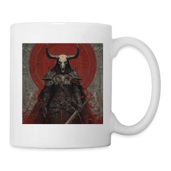 Demon Warrior with Skull Helmet - Mug - white - Right