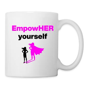EMPOHER YOURSELF PINK EMPOWERMENT SUPERHELDIN - Tasse - Weiß - Rechts