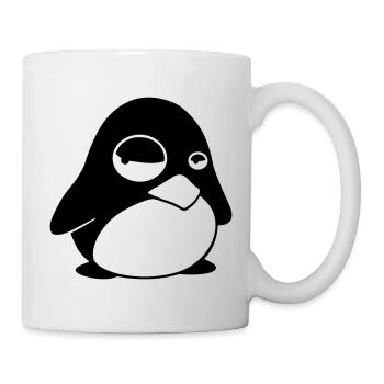 Grumpy Tux – Drôle de Penguin Linux pour les geeks - Mug blanc - blanc - Droite