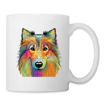 Collie - Tasse - Weiß - Rechts