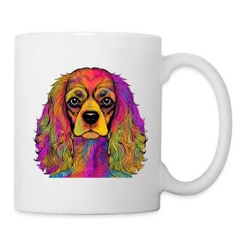 Cavalier King Charles Spaniel - Tasse - Weiß - Rechts
