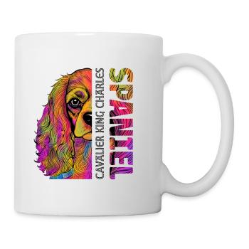 Cavalier King Charles Spaniel - Tasse - Weiß - Rechts