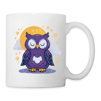 Mondnacht Eule - Tasse - Weiß - Rechts