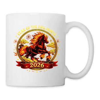 Vintage Chinese Zodiac Horse Shirt 2026 - Mug - white - Right