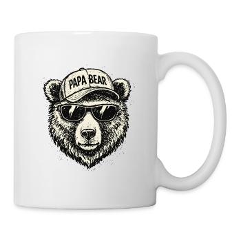 Papa bear Sunglasses Cap - Mug - white - Right