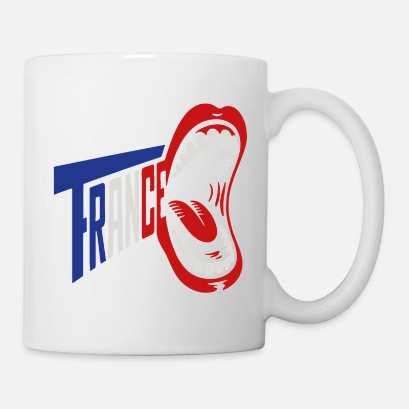 Trance Scream Retro-Typografie - Tasse - Weiß