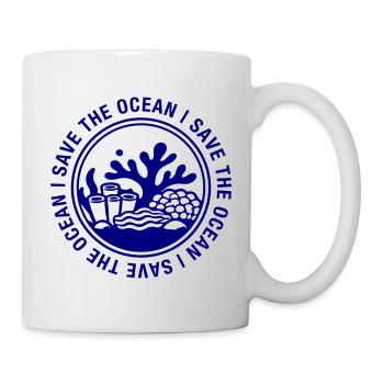 Rettet den Ozean - Tasse - Weiß - Rechts