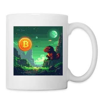 Space Bitcoin Odyssee - Tasse - Weiß - Rechts