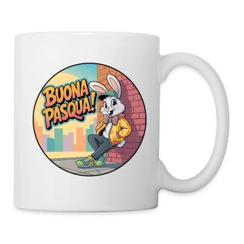Joyeuses Pâques Urban Rabbit - Mug blanc - blanc - Droite
